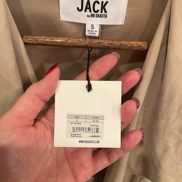 Jack by BB Dakota lightweight neutral jacket. Brand New with tags! - Picture 5 of 9